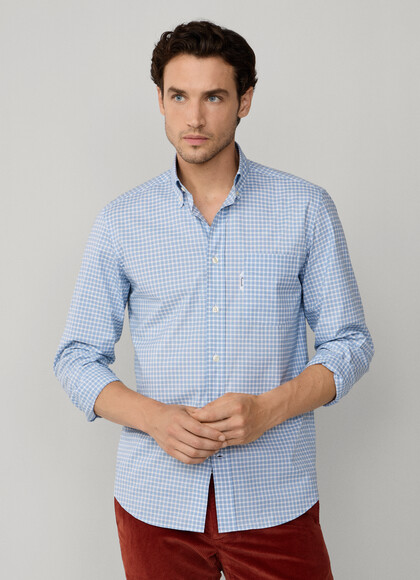 Regular Fit Gingham Poplin Shirt