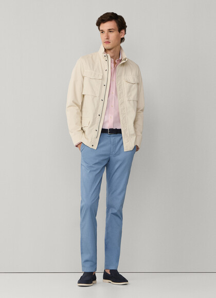 Regular Fit Cotton Textured Chino