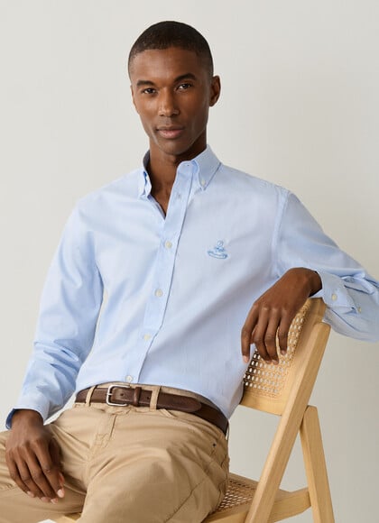 Regular Fit Solid Pinpoint Shirt