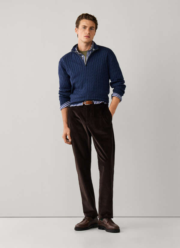 Regular Fit Stretch Cotton Corduroy Chino