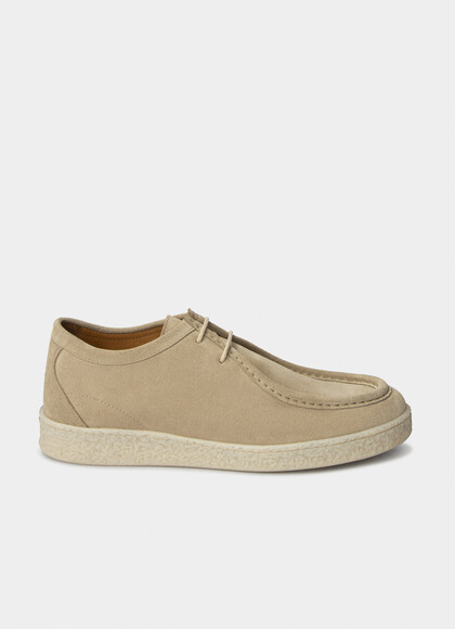 Suede Lace-Up Moccasin Shoes