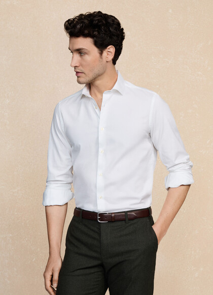 Regular Fit Stretch Pinpoint Shirt