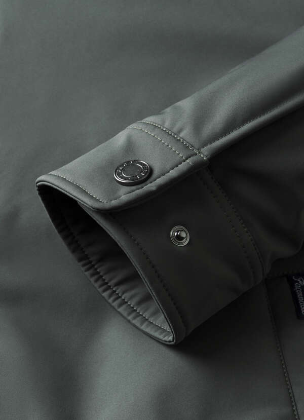 Blouson Faconnable XL Vintage - Vert, Flanelle Et Laine, Occasion Bon état