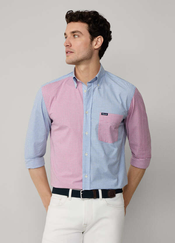 Regular Fit Gingham Poplin Shirt