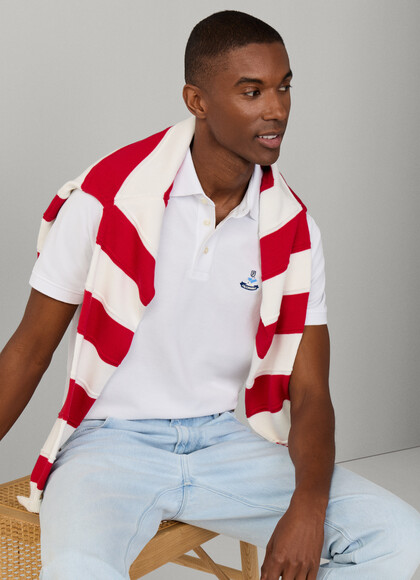 Regular Fit Short Sleeve Logo Pima Polo