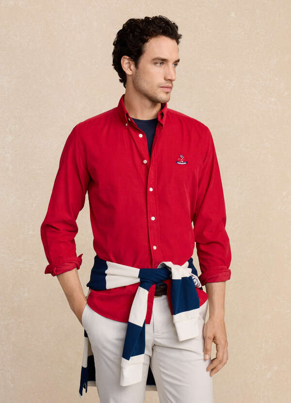 Regular Fit Garment Dyed Corduroy Shirt Regular Fit Garment Dyed Corduroy Shirt