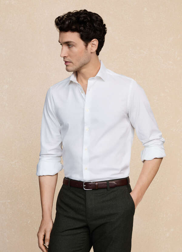 Regular Fit Stretch Pinpoint Shirt