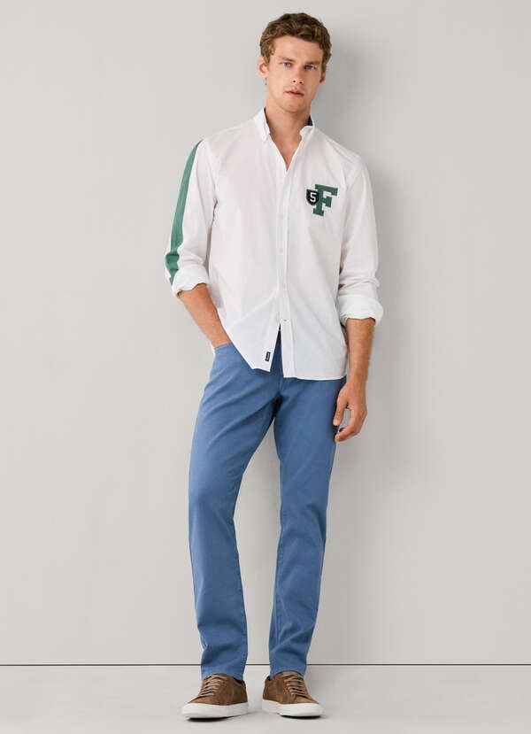 Regular Fit Stretch Garment Dyed Trouser Regular Fit Stretch Garment Dyed Trouser