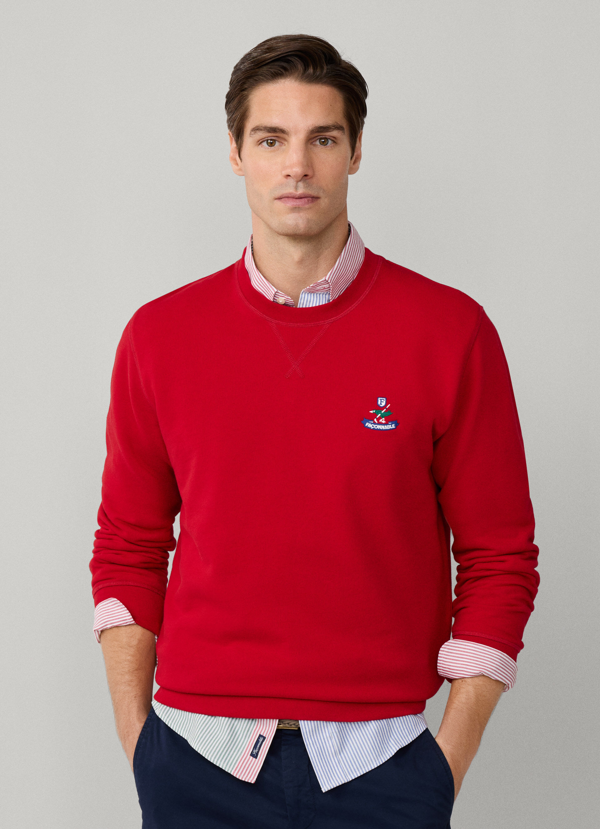 Embroidered Bird Logo Sweatshirt|Façonnable