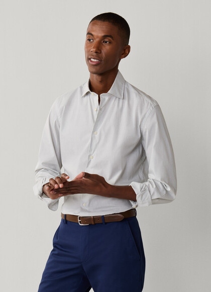 Regular Fit Graph Check Poplin Shirt