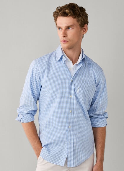 Regular Fit Gingham Poplin Shirt