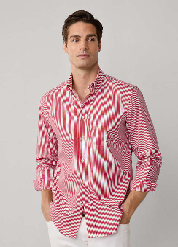 Regular Fit Bengal Stripe Poplin Shirt