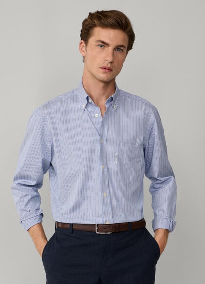 Regular Fit Multi Pinstripe Poplin Shirt