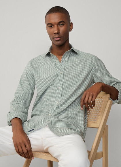 Regular Fit Gingham Poplin Shirt