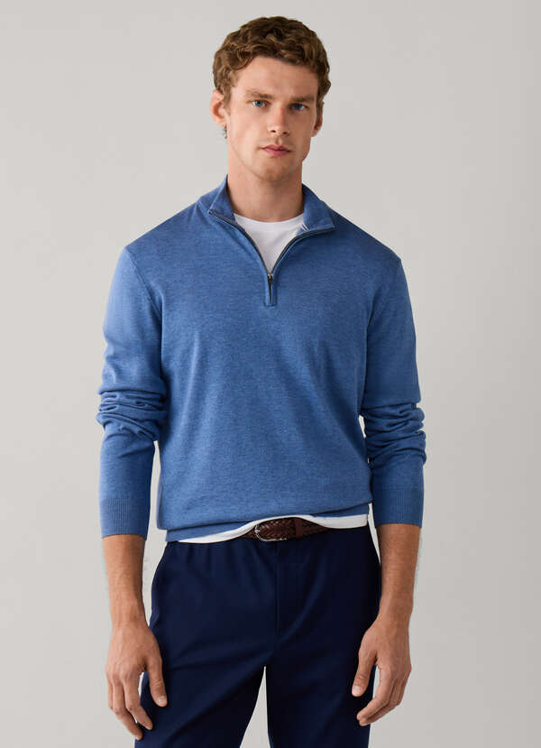 Cotton Silk Half Zip Sweater Cotton Silk Half Zip Sweater
