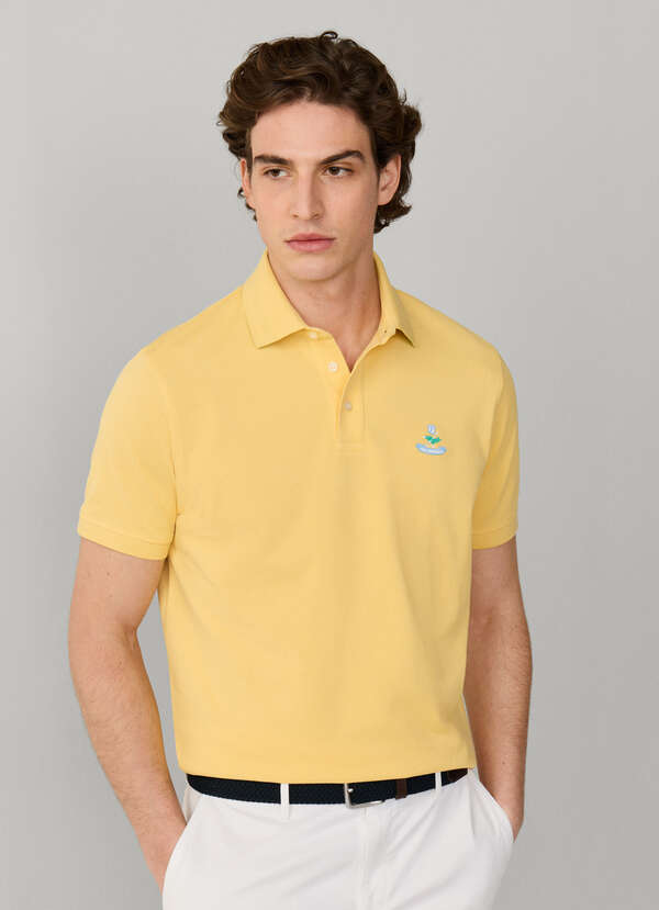 Regular Fit Short Sleeve Logo Pima Polo
