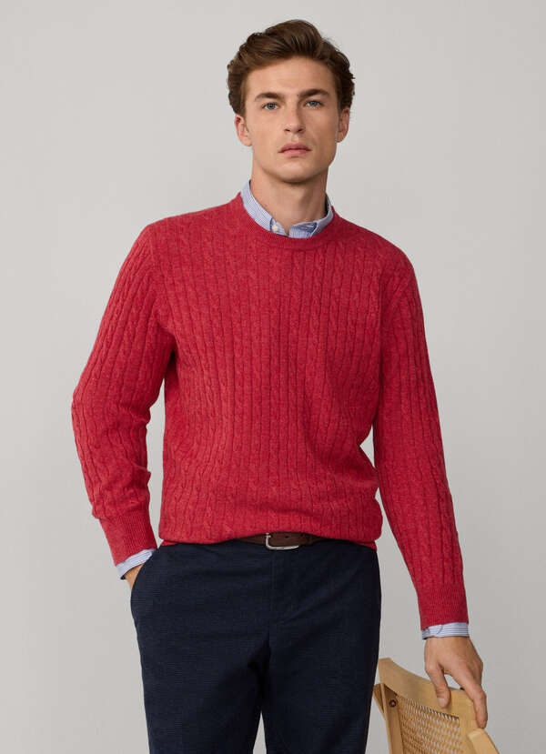 Cashmere Crew Neck Cable Knit Jumper Cashmere Crew Neck Cable Knit Jumper