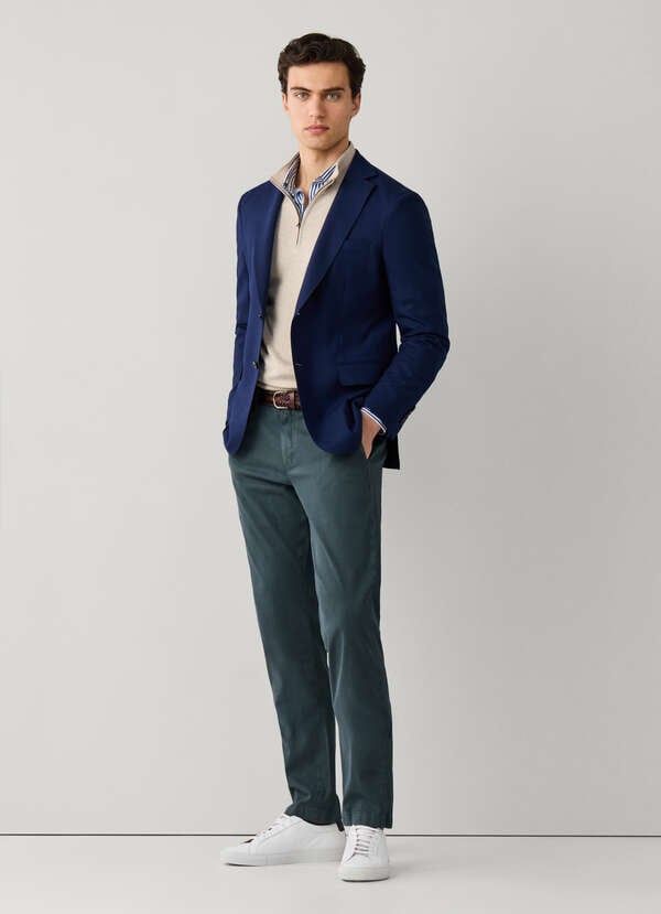 Regular Fit Garment Dyed Tricotine Chino