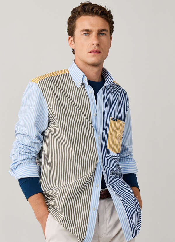 Regular Fit Mix Bengal Stripe Poplin Shirt 