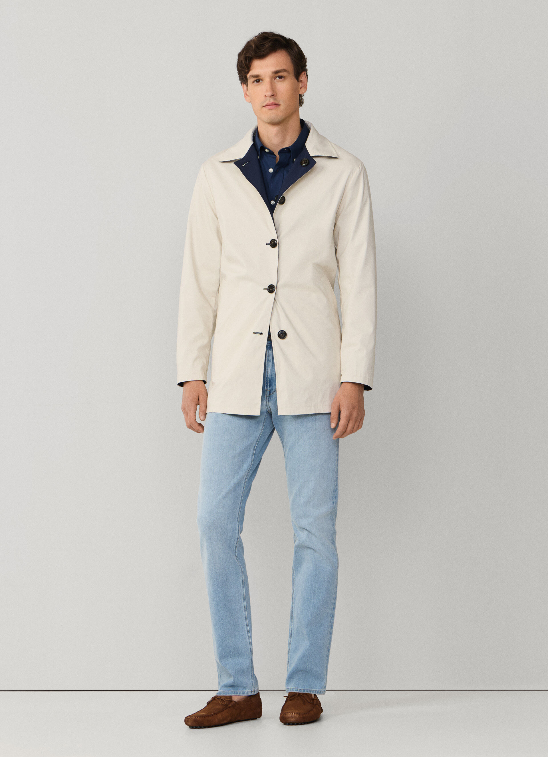 Blanc YM +81別注 short trench coat Reversible Trench Coat| Façonnable