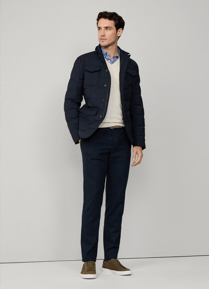 Regular Fit Pinstriped Trousers