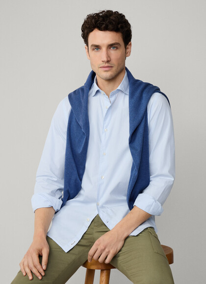 Regular Fit Micro Stripe Poplin Shirt