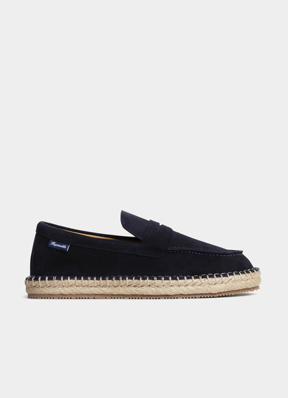 Suede Espadrille Loafers