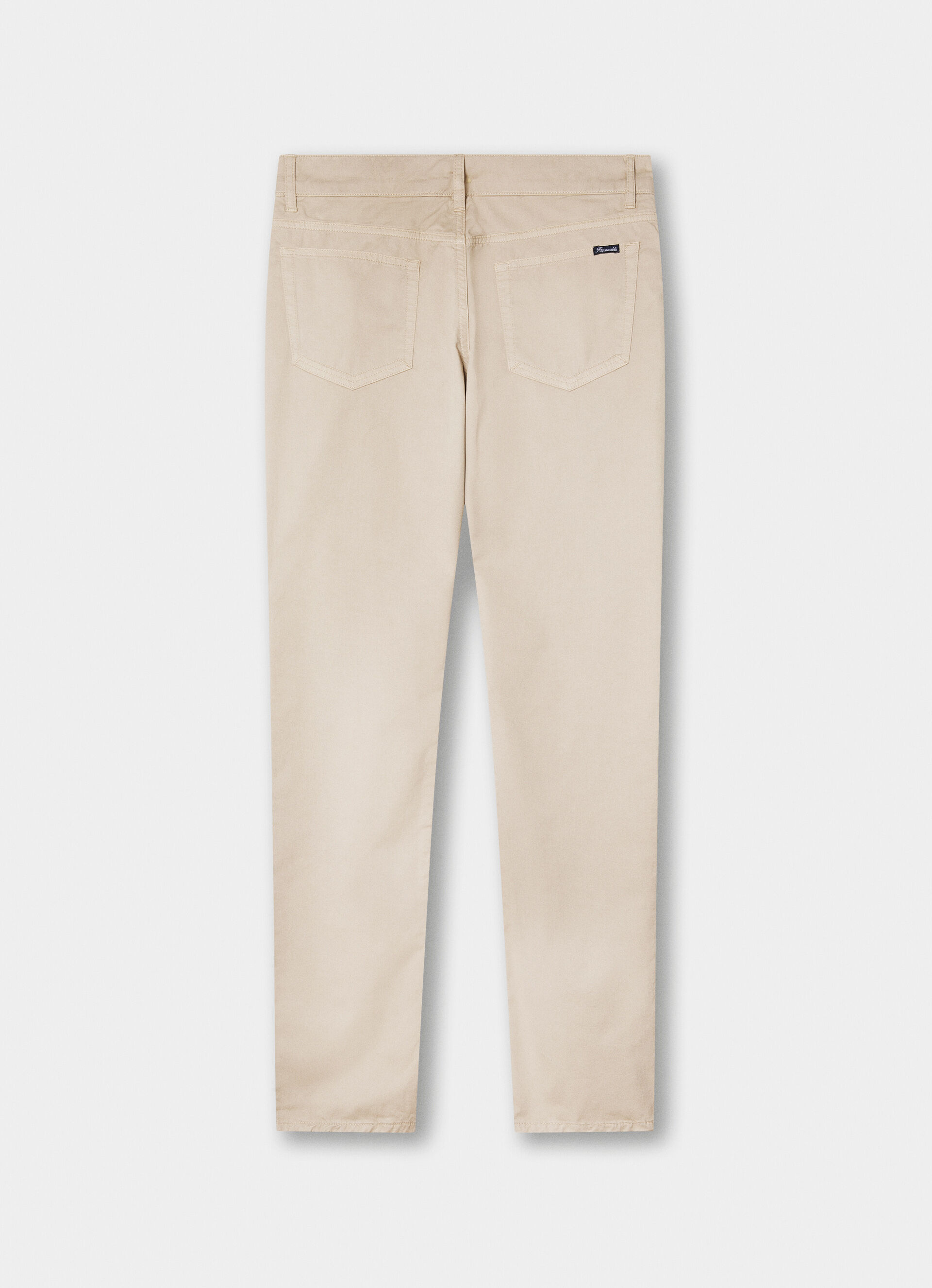 Regular Fit Garment Dyed Gabardine Trousers| Façonnable
