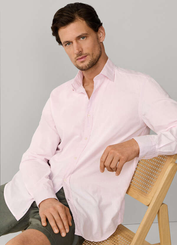 Regular Fit Solid Voile Shirt