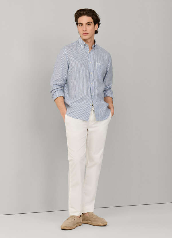 Regular Fit Cotton Drawcord Trousers