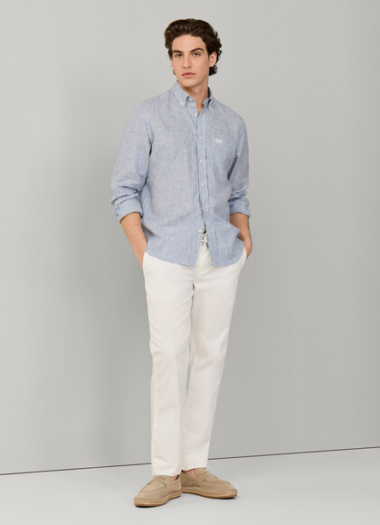 Regular Fit Cotton Drawcord Trousers