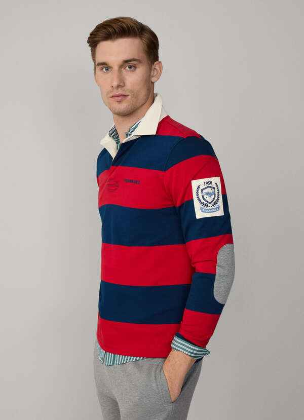 Regular Fit Long Sleeve Striped Rugby Polo