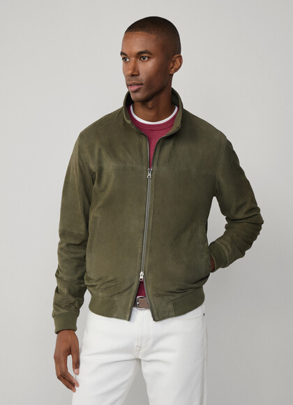 Lightweight Suede Blouson Jacket