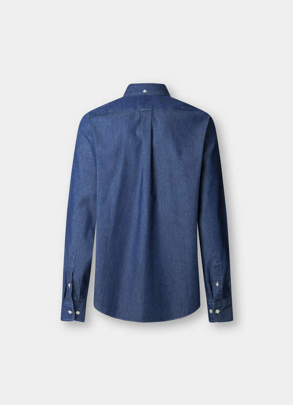 Chemise Façonnable Bleu Taille M - Occasion En Très Bon état, Légère Trace Au Dos