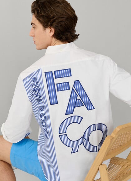 Regular Fit Branded Patches Poplin Shirt