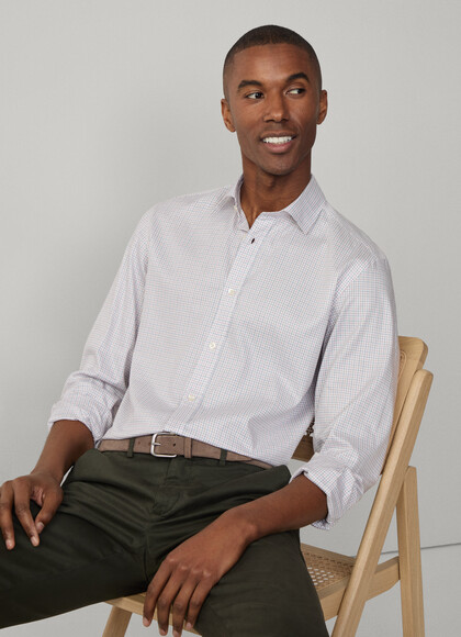 Regular Fit Windowpane Twill Shirt