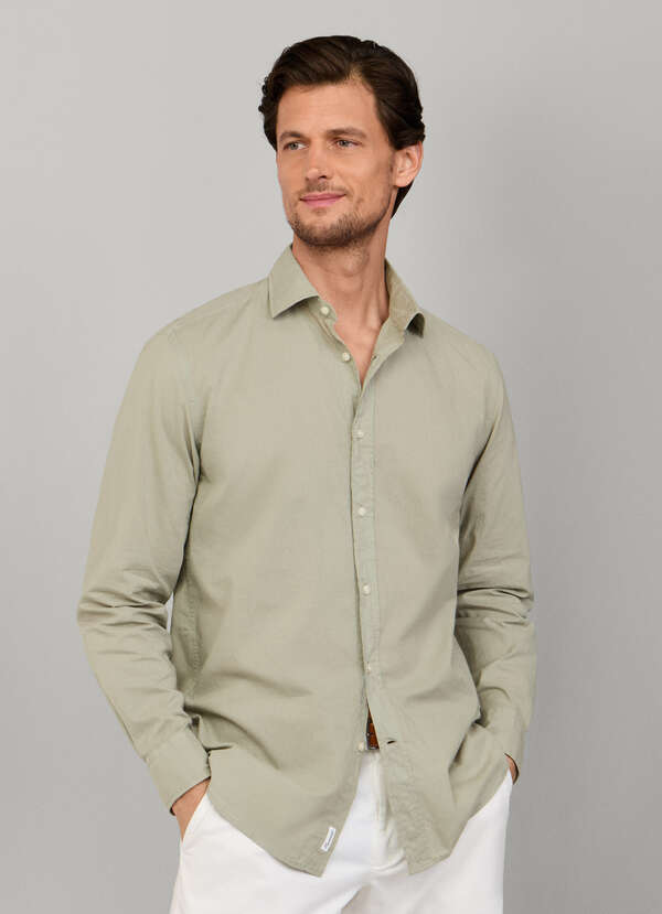 Regular Fit Solid Voile Shirt