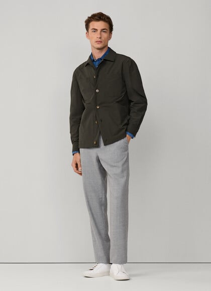 Regular Fit Wool Flannel Trousers
