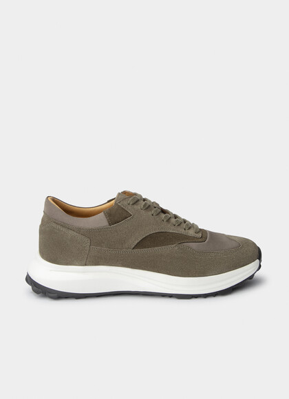 Suede-Panelled Runner Trainers