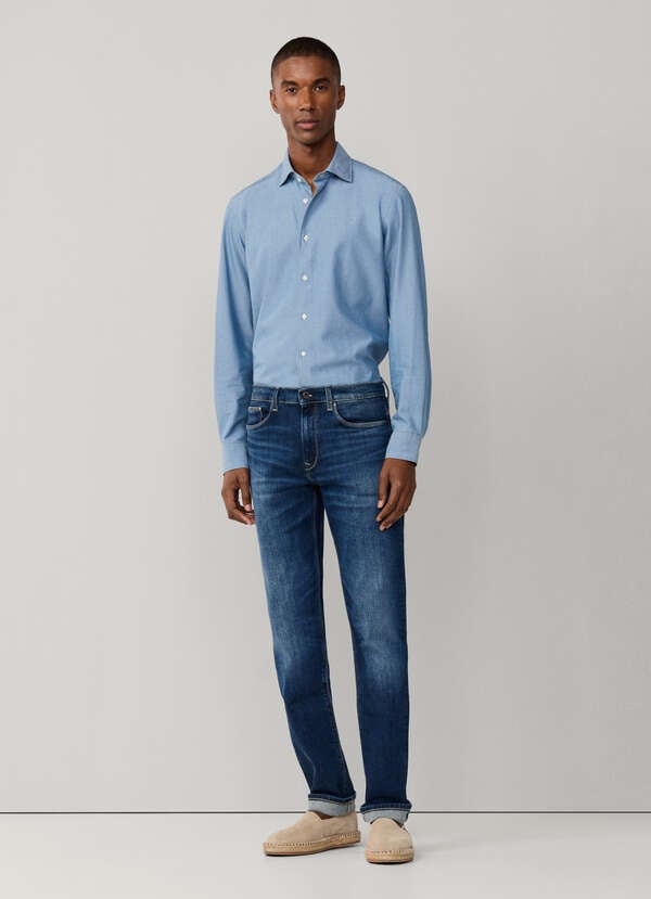 Regular Fit Vintage Wash Jeans