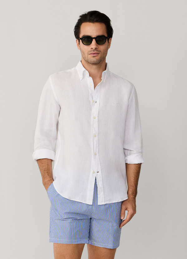 Striped Seersucker Swim Shorts