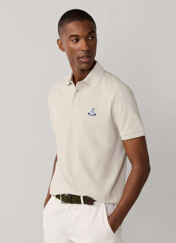 Regular Fit Short Sleeve Logo Pima Polo