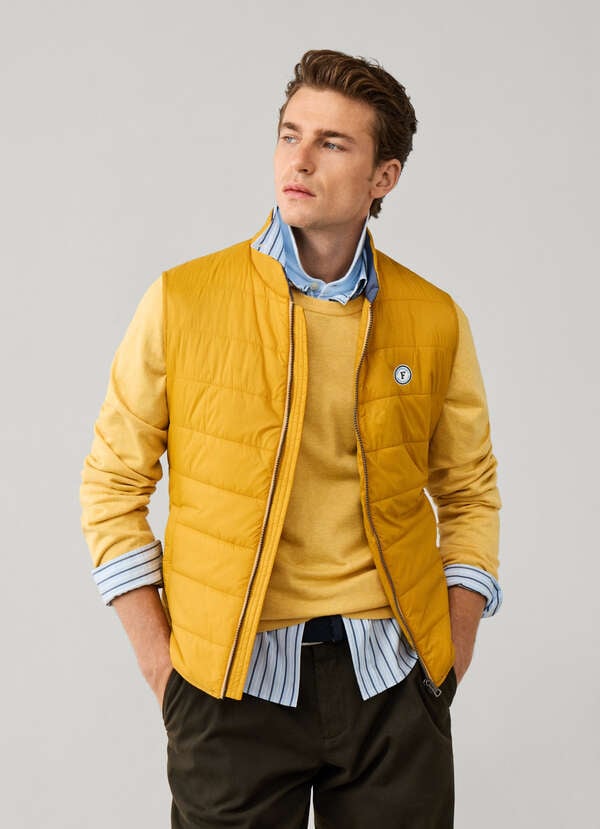 Chambray Lined Quilted Gilet Chambray Lined Quilted Gilet